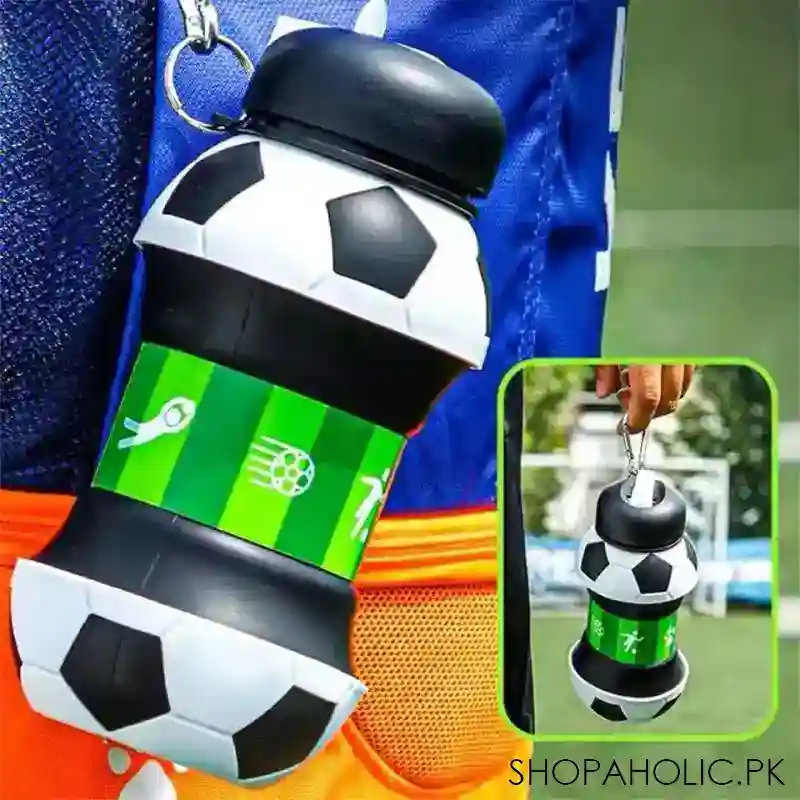 foldable football sports water bottle image2