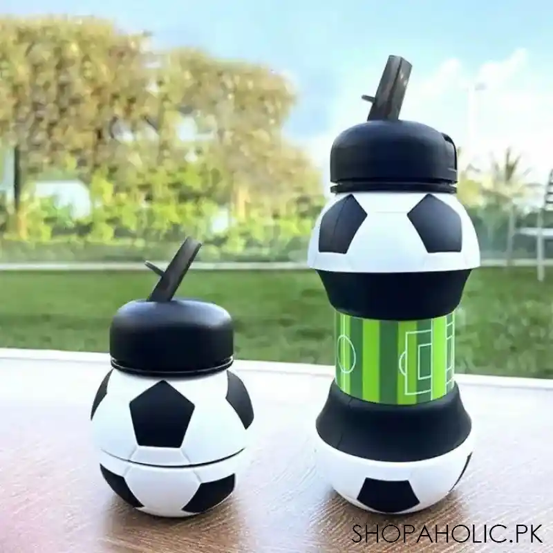 foldable football sports water bottle main image
