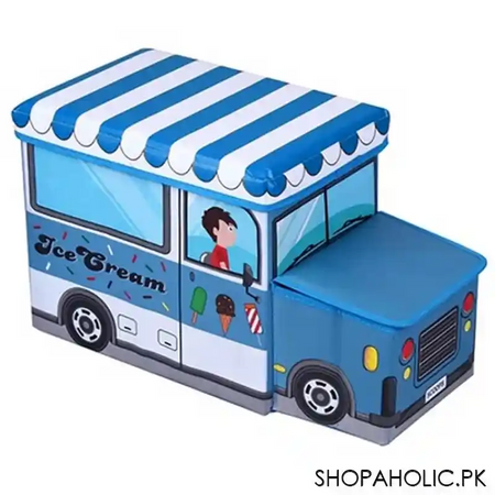 foldable ice cream bus storage box organizer main image