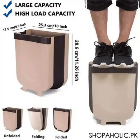foldable kitchen cabinet door hanging trash bin image4