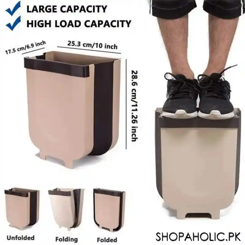 foldable kitchen cabinet door hanging trash bin image4