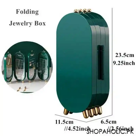 foldable studio style jewelry storage display stand box with mirror image2