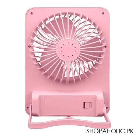 Folding Lamp Fan With USB, Three Wind Speed, Led Light & Front Digital Display, 5.5W, Pink, 101330 - Image 5