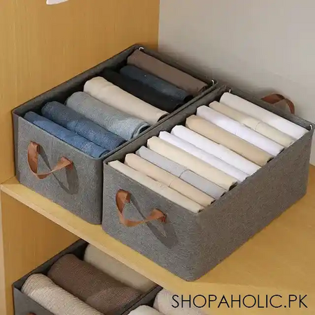folding storage box for clothes with handle main image
