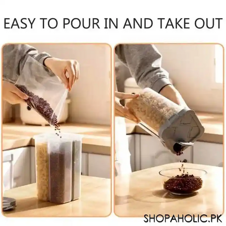 food storage dispenser airtight container jar with 4 sections   2300ml image6