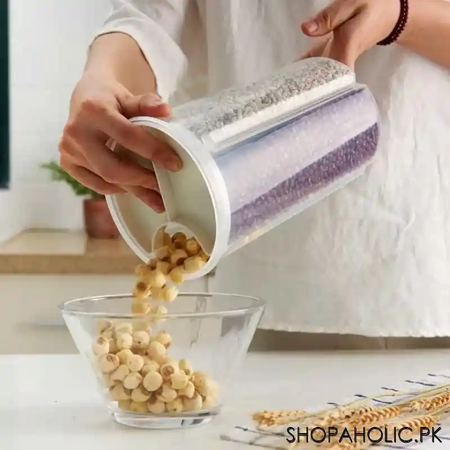 food storage dispenser airtight container jar with 4 sections image3