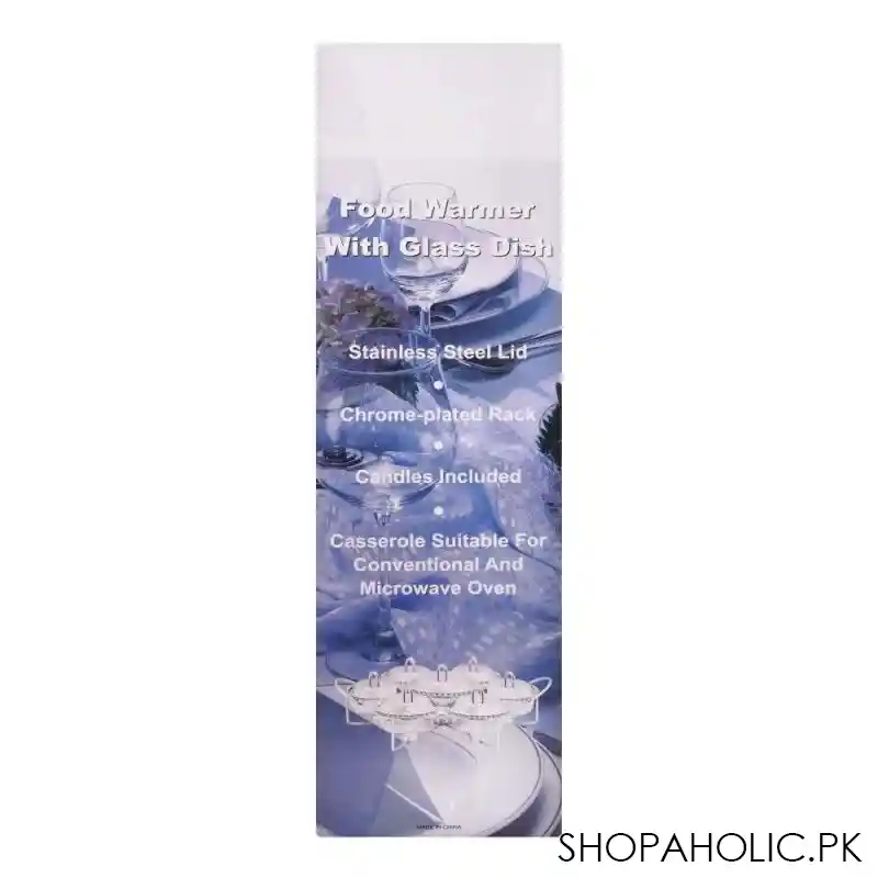 food warmer with glass dish, 6 x 0.7 liters + 1 x 1.5 liters, with candle warmers, k 700 image5