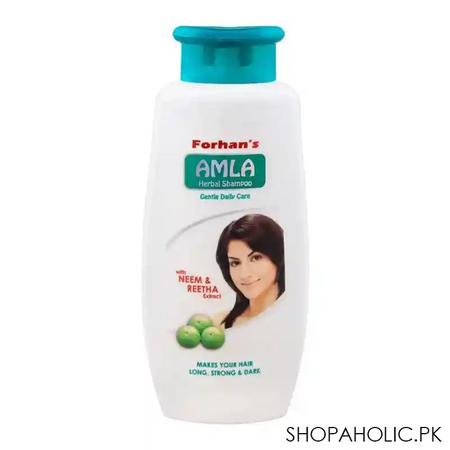 forhan's amla gentle daily care herbal shampoo, with neem & reetha extract, 400ml main image