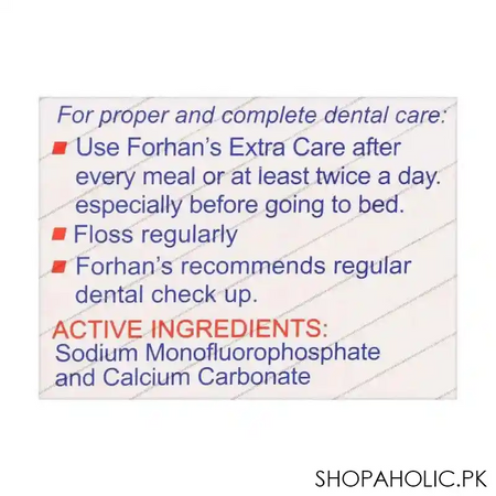forhan's extra care flouride toothpaste, triclosan free, 150g image4
