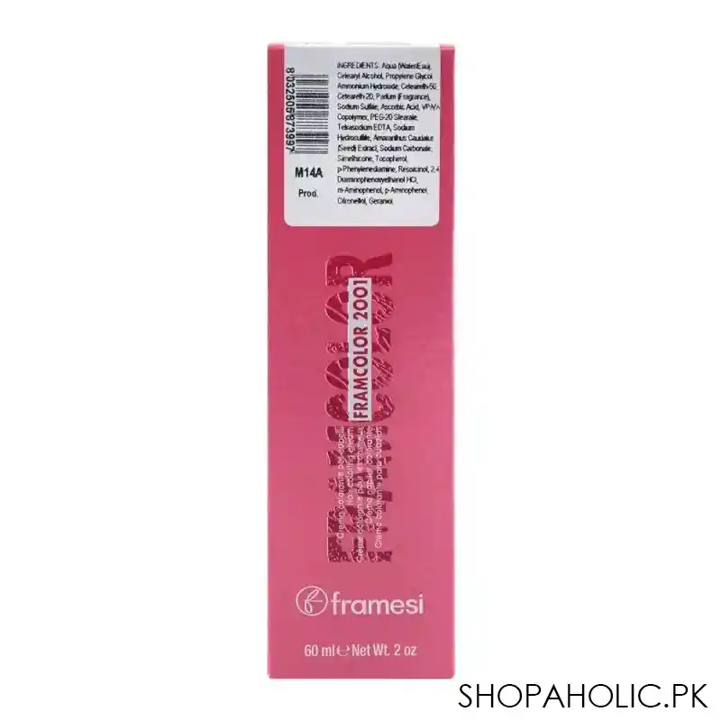 framesi framcolor 2001 hair colouring cream, 6exn dark blonde extreme natural image3