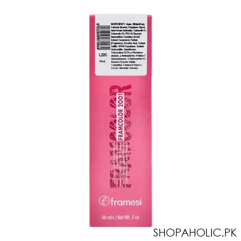 framesi framcolor 2001 hair colouring cream, 6hr medium bright red image3
