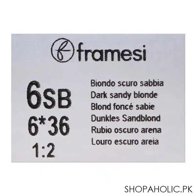 framesi framcolor 2001 hair colouring cream, 6sb dark sandy blonde image5