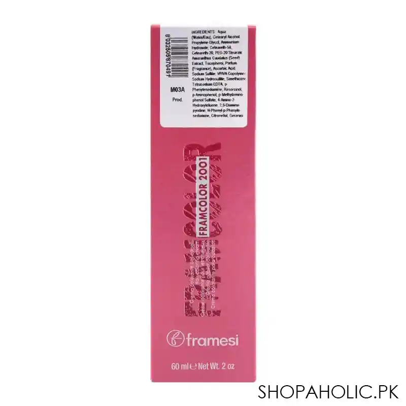 framesi framcolor 2001 hair colouring cream, 6w dark blonde iroko image3