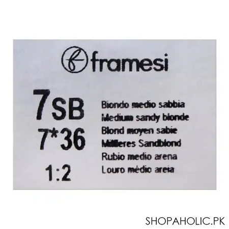 framesi framcolor 2001 hair colouring cream, 7sb medium sandy blonde image5