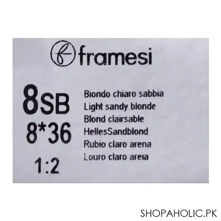 framesi framcolor 2001 hair colouring cream, 8sb light sandy blonde image5