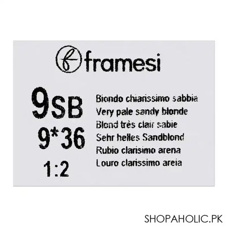 Framesi Framcolor 2001 Hair Colouring Cream, 9SB Very Pale Sandy Blonde - Image 4