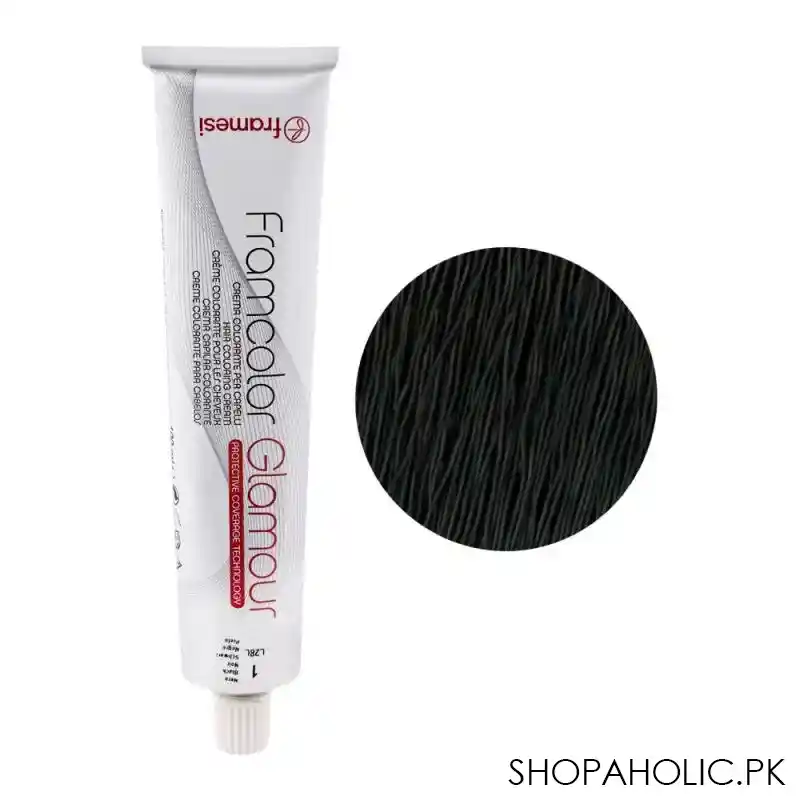 framesi framcolor glamour hair coloring cream, 1 black main image