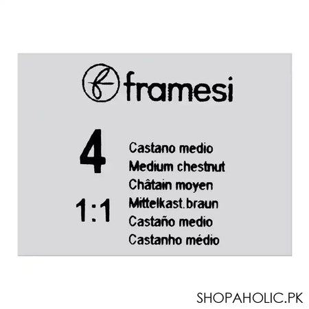Framesi Framcolor Glamour Hair Coloring Cream, 4 Medium Chestnut - Image 3