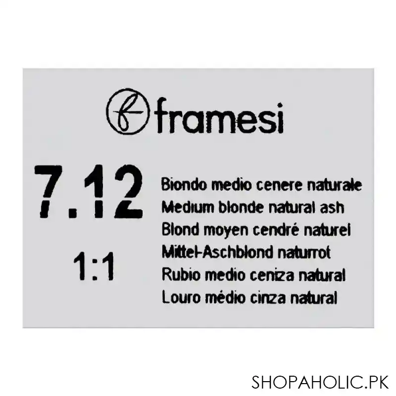 framesi framcolor glamour hair coloring cream, 7.12 medium blonde natural ash image5