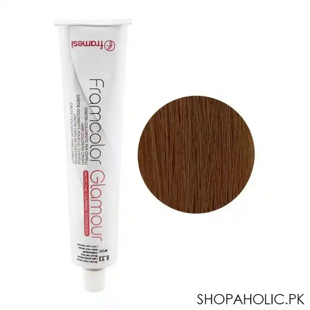 framesi framcolor glamour hair coloring cream, 7.33 medium golden blonde main image