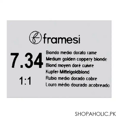 framesi framcolor glamour hair coloring cream, 7.34 medium golden coppery blonde image5