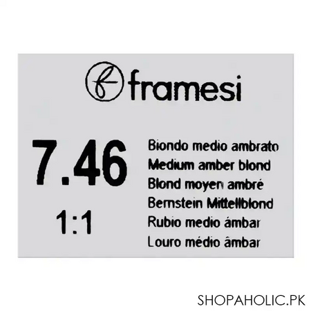 framesi framcolor glamour hair coloring cream, 7.46 medium amber blond image5
