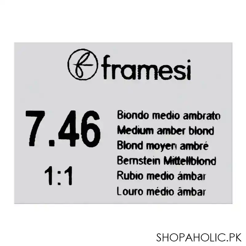 framesi framcolor glamour hair coloring cream, 7.46 medium amber blond image5