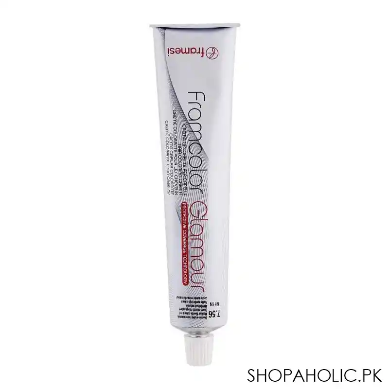 framesi framcolor glamour hair coloring cream, 7.56 medium blonde natural red image2