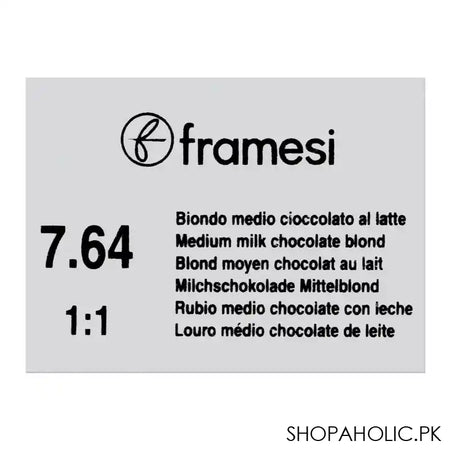 Framesi Framcolor Glamour Hair Coloring Cream, 7.64 Medium Milk Chocolate Blond - Image 2