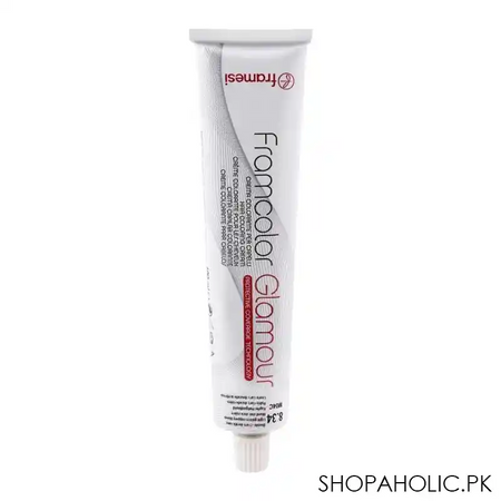 framesi framcolor glamour hair coloring cream, 8.34 light golden coppery blond main image