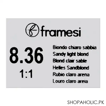 framesi framcolor glamour hair coloring cream, 8.36 sandy light blond image5