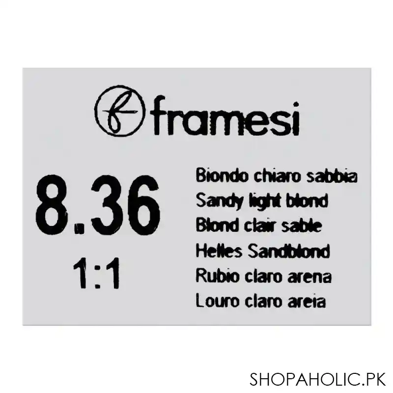 framesi framcolor glamour hair coloring cream, 8.36 sandy light blond image5