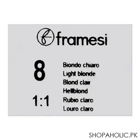 framesi framcolor glamour hair coloring cream, 8 light blonde image5