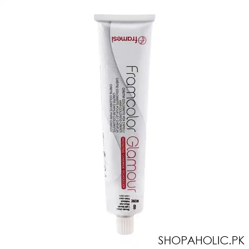 framesi framcolor glamour hair coloring cream, 8 light blonde main image