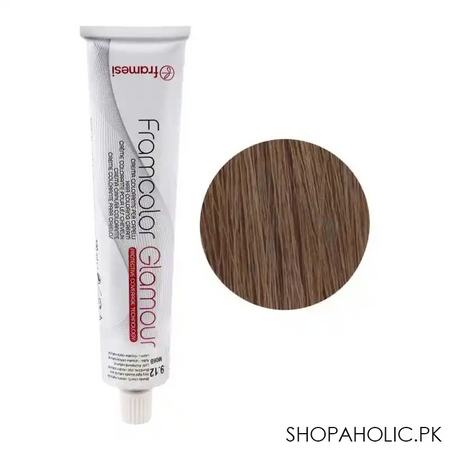 framesi framcolor glamour hair coloring cream, 9.12 very light blonde natural ash main image