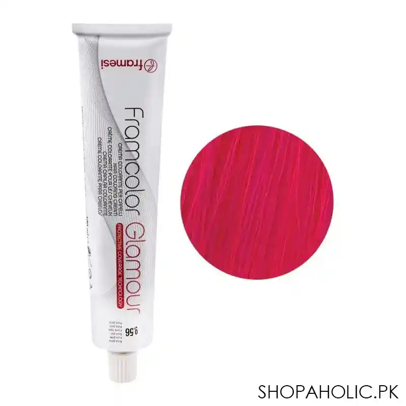 framesi framcolor glamour hair coloring cream, 9.56 pure pink main image