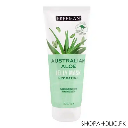 freeman australian aloe hydrating jelly mask, overnight mask for a morning glow, 175ml main image