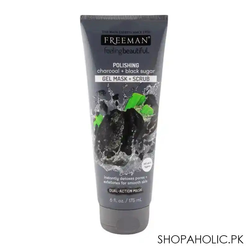 freeman charcoal & black sugar polish mask 175ml main image