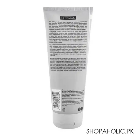 freeman detoxifying charcoal + black sugar mud mask, 175ml image2