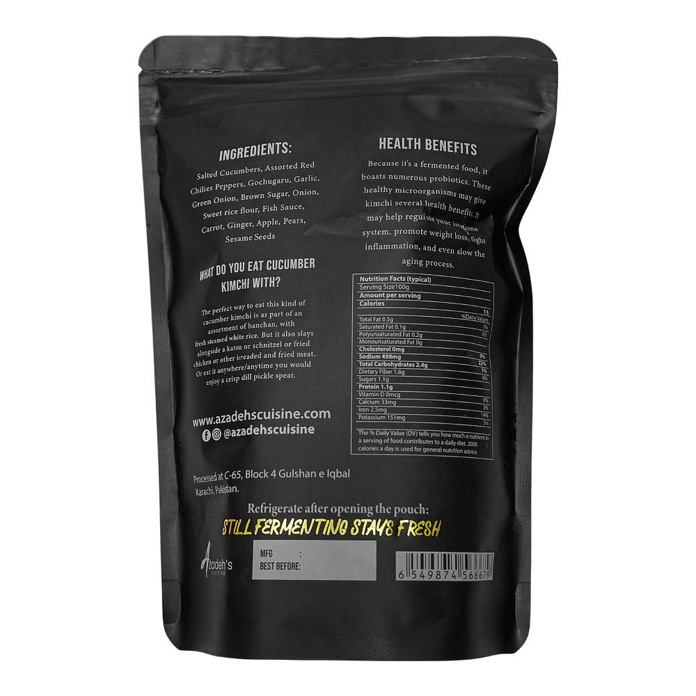 Azadeh's Cuisine Kimchi, Cucumber, 500g - Image 2