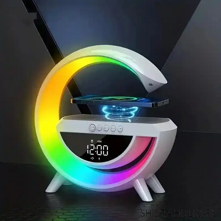 g lamp speaker with digital clock image2