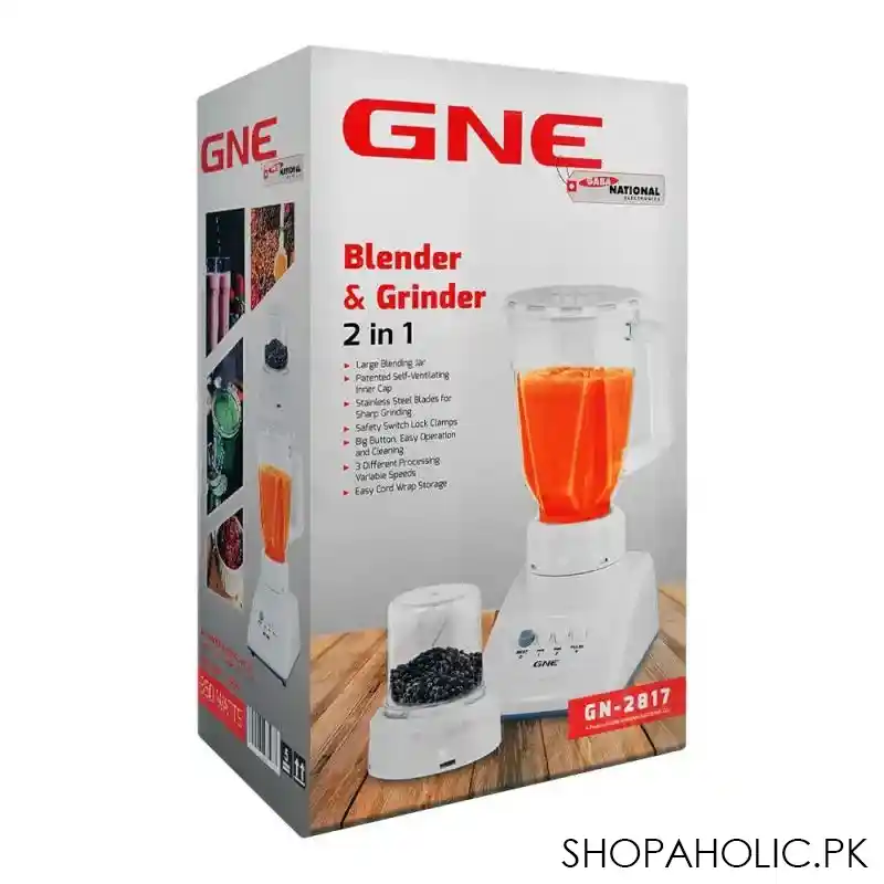 gaba national 2 in 1 blender & grinder, 350w, gn 2817 image2