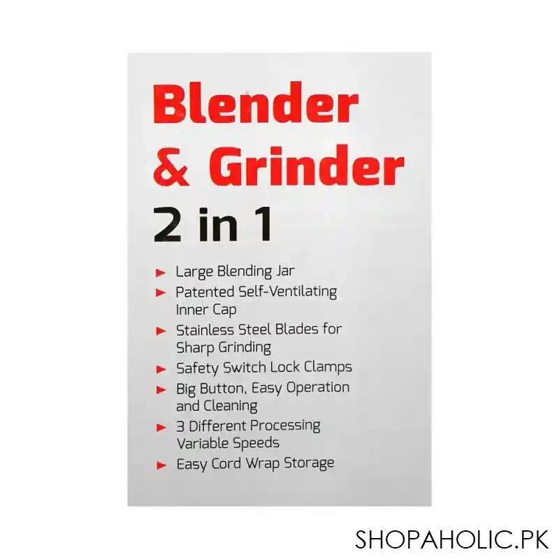 gaba national 2 in 1 blender & grinder, 350w, gn 2817 image5