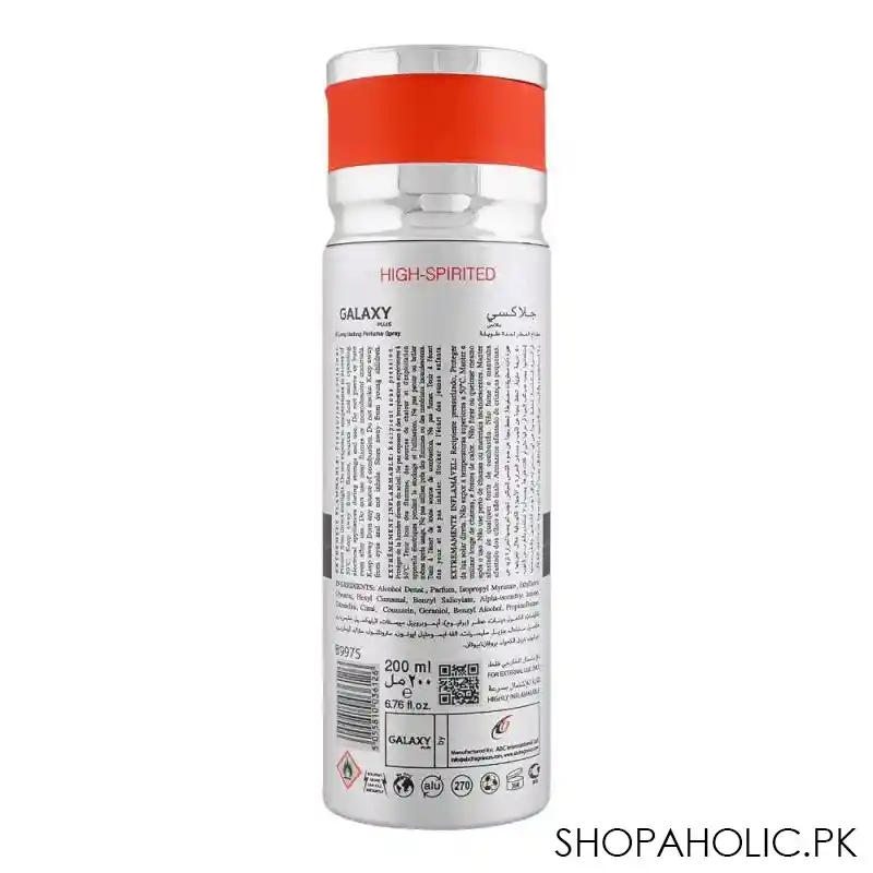 galaxy concept high spirited pour homme perfume body spray, for men, 200ml image2
