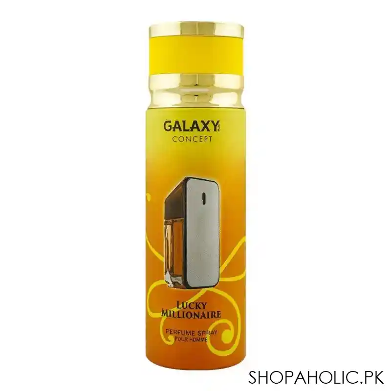 galaxy concept lucky millionaire pour homme perfume body spray, for men, 200ml main image