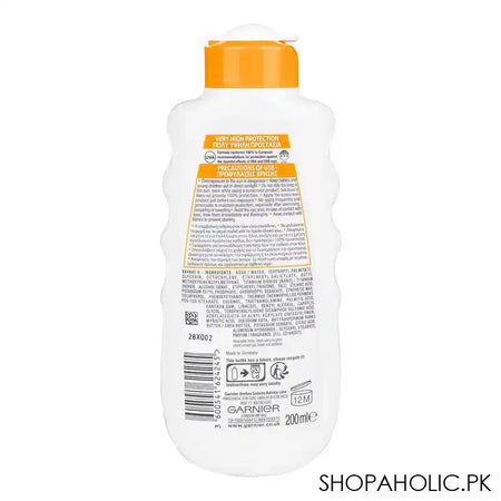 Garnier Ambre Solaire Hydra 24H Protect Hydrating Protection Lotion, SPF-50+, UVA & UVB, 200ml - Image 2