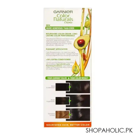 garnier color naturals creme hair colour, 2 soft black image2