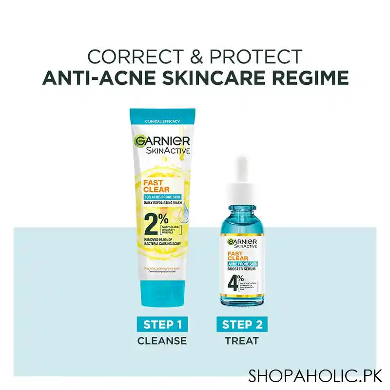 Garnier Fast Clear Facewash For Acne Prone Skin, 50ml - Image 4
