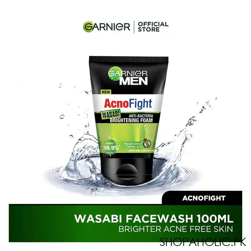 Garnier Men Acno-Fight Wasabi Facewash, 100ml - Image 2