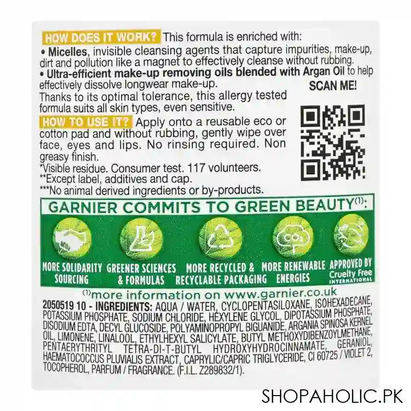 Garnier Skin Active Micellar Cleansing Oil Infused Water All-in-1 Longwear Make Up, UK, 400ml - Image 2